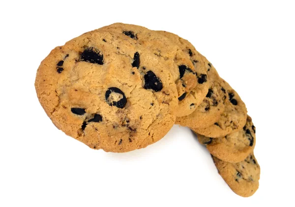 Mörbakelse cookies med choklad chip — Stockfoto