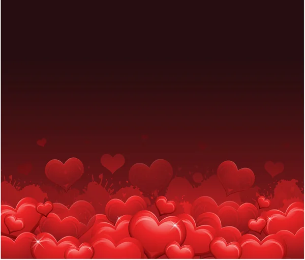 Rode Valentijnsdag achtergrond — Stockvector