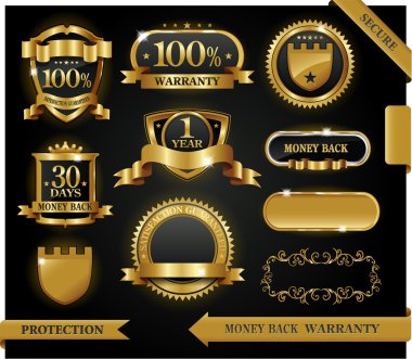 Vector 100% satisfaction guaranteed label clipart