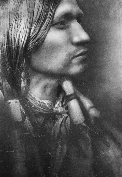 Indio americano nativo guerrero hombre autorretrato — Foto de Stock