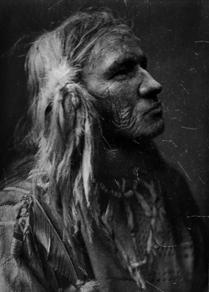 Indiano americano nativo guerreiro homem auto retrato Fotos De Bancos De Imagens Sem Royalties