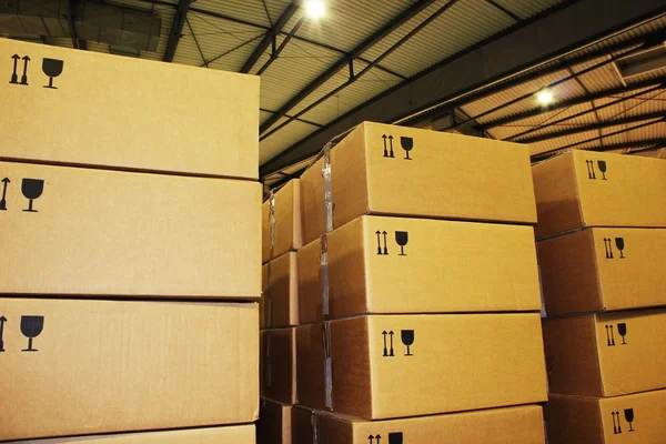 Uppsättning av lådor i lager — Stockfoto