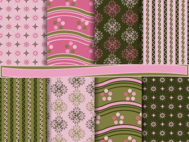 Abstract vector set of scrapbook paper clipart