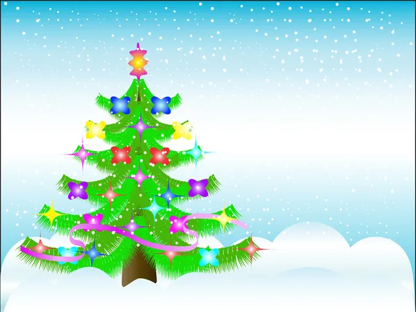 Illustration vectorielle : Arbre de Noël — Image vectorielle