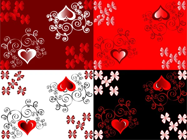 Ensemble vectoriel de papier album pour la Saint-Valentin — Image vectorielle