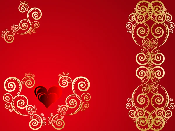 Abstract floral illustratie vector: Valentine's Day — Stockvector