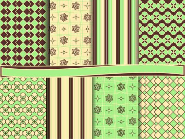 Abstract vector set of scrapbook paper clipart