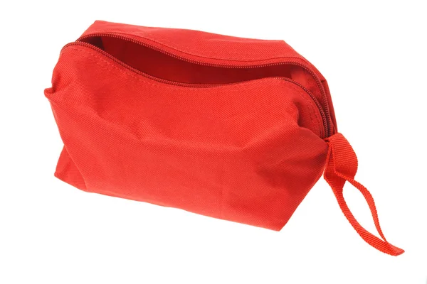 Открытая красная сумка — стоковое фото
