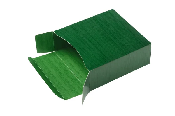 Scatola regalo verde vuota — Foto Stock