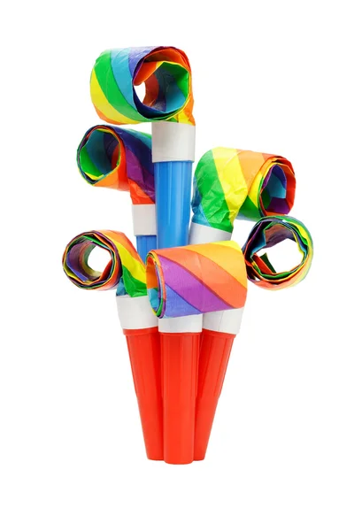 Colorful party blowers — Stock Photo, Image
