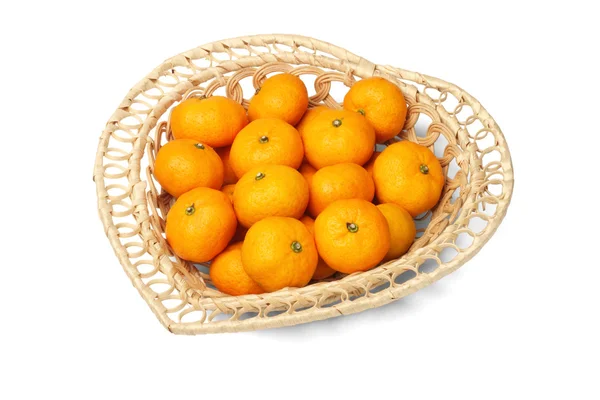 stock image Basket Of Mandarin Oranges