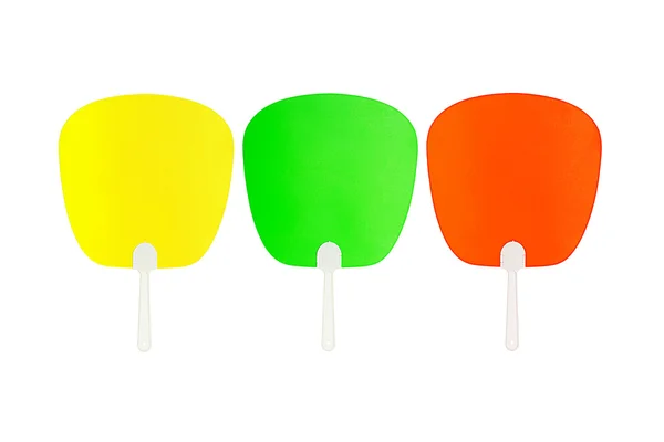 Разноцветные восточные пластиковые вентиляторы — стоковое фото