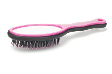 Plastic Hairbrush with Mirror