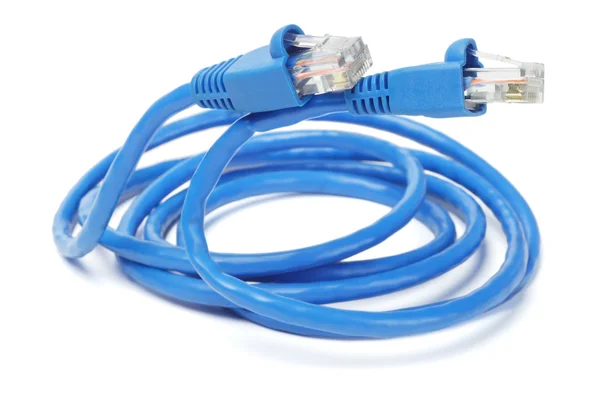 Zblízka síťový kabel a konektory — Stock fotografie