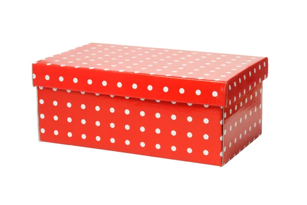 Červená dárková krabice Stock Fotografie