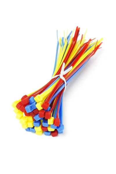 Çok renkli naylon kablo bağları — Stok fotoğraf