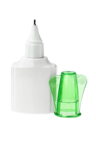 Botella plástica de líquido corrector — Foto de Stock