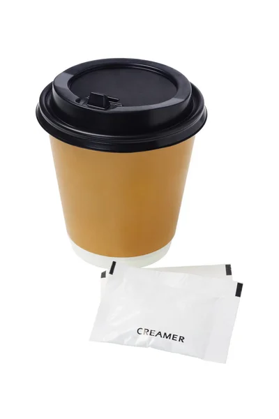 Koffie en creamer — Stockfoto