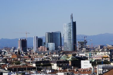 Landscape panoramic of Milano - Italy clipart