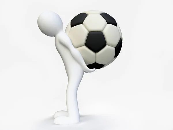 Mannen med fotboll — Stockfoto