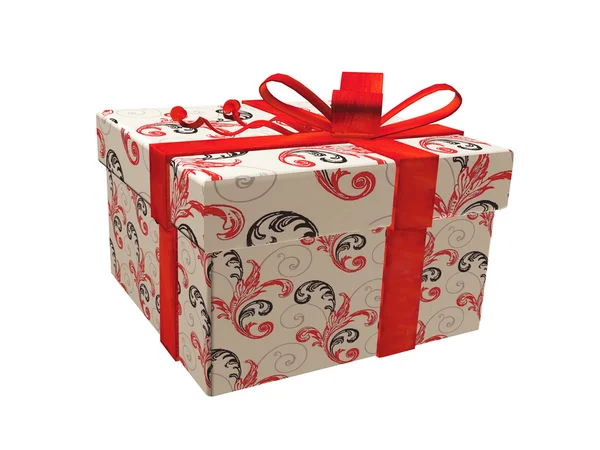 Gift -box with Red Ribbon — Stock Photo, Image