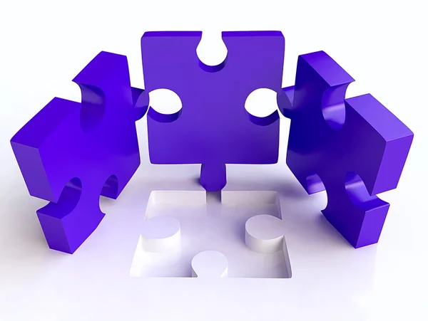 Jigsaw Puzzles Composición — Foto de Stock