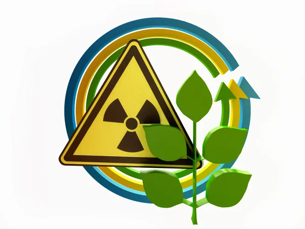 Concepto de Ecología "peligro nuclear" — 图库照片