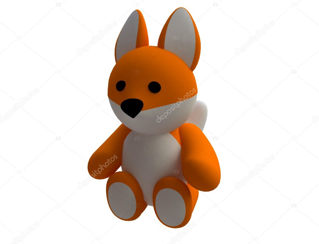 Isolated Toy Fox