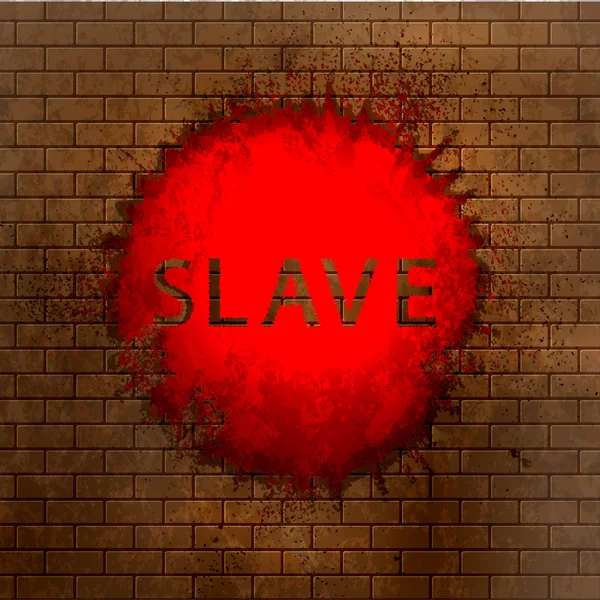 Sklave. Ziegel abstrakten Hintergrund. Vektorillustration. eps10 — Stockvektor