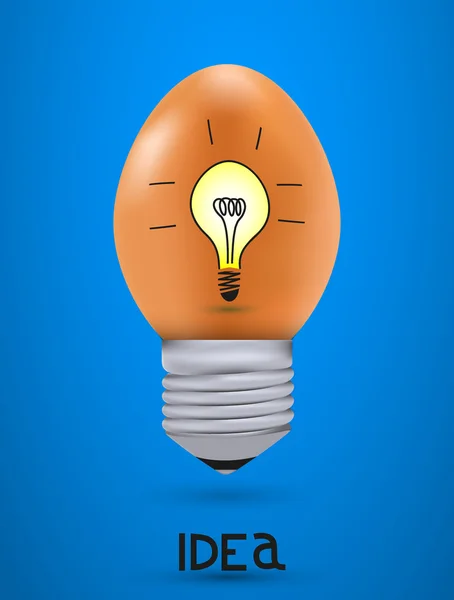 Vetor ovo conceito com lâmpada. Eps10 —  Vetores de Stock