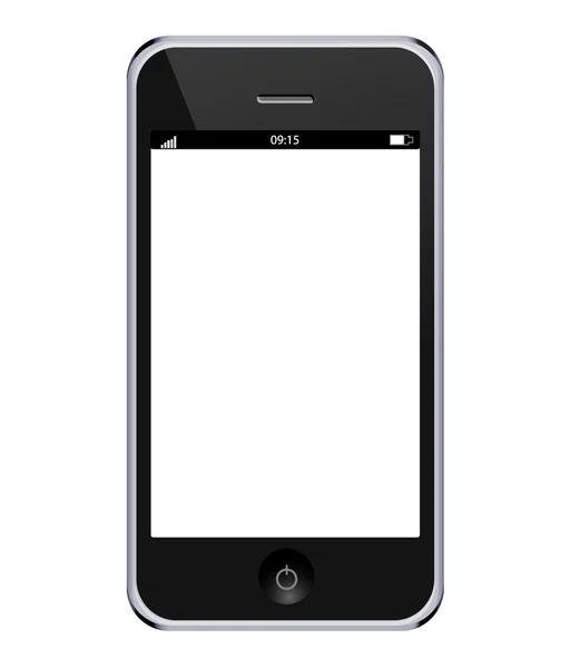 Teléfono móvil realista vectorial aislado sobre fondo blanco. Eps10 — Vector de stock