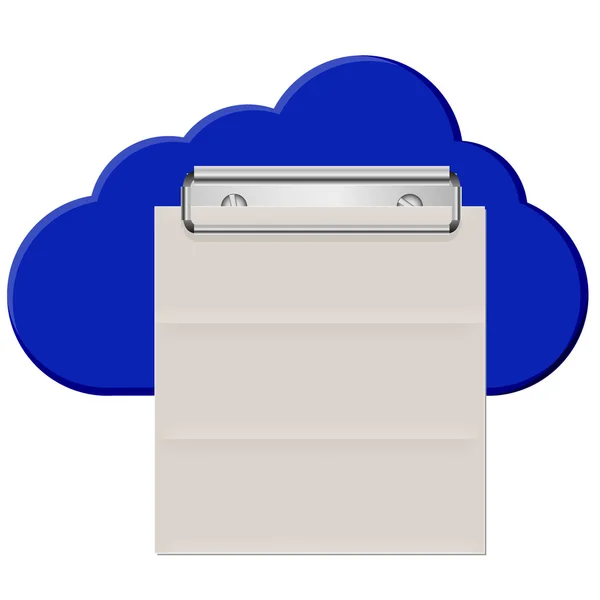 Διάνυσμα ιδέα σύννεφο πρόχειρο με χαρτί που απομονώνονται σε λευκό. eps10 — Διανυσματικό Αρχείο