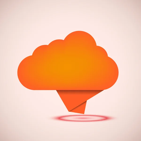 Векторна концепція комп'ютерної хмари з бульбашковою мовою. Епс10 — стоковий вектор