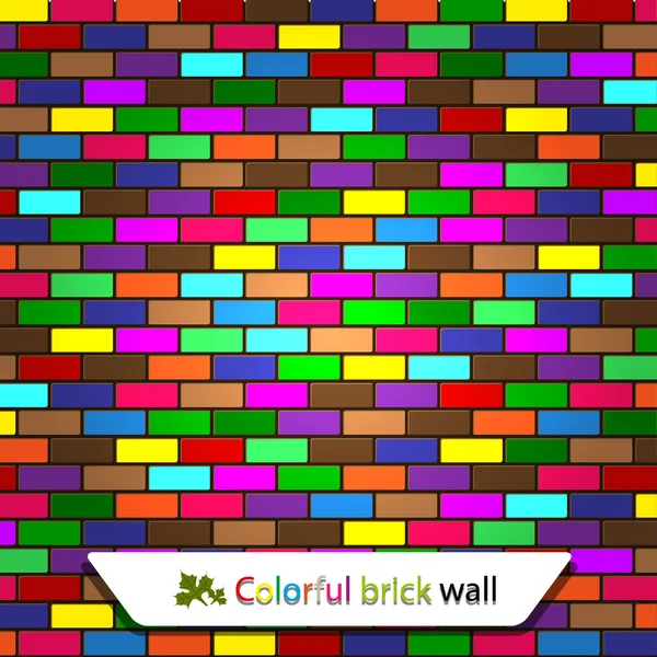 Vector kleurrijke bakstenen muur. creatieve illustratie. eps10 — Stockvector