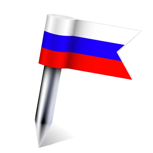 Vetor bandeira do país russo isolado em branco. Eps10 — Vetor de Stock