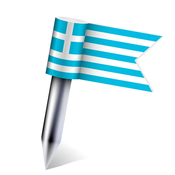 Vektor Griechenland Länderfahne isoliert auf weiß. eps10 — Stockvektor