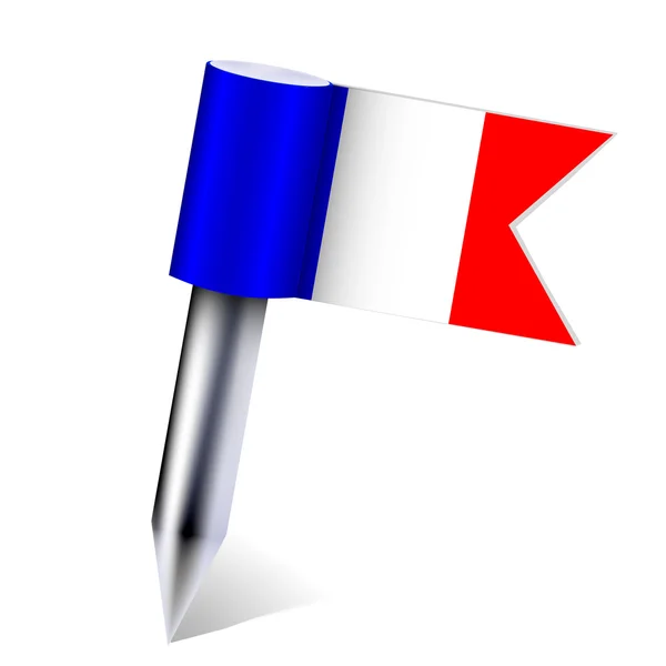 フランスの国の国旗が白で隔離されるベクターします。eps10 — ストックベクタ