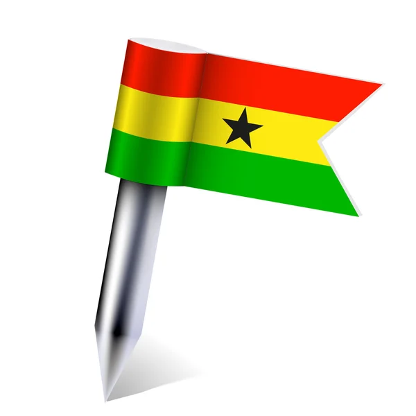 矢量加纳国旗上白色隔离。eps10 — 图库矢量图片