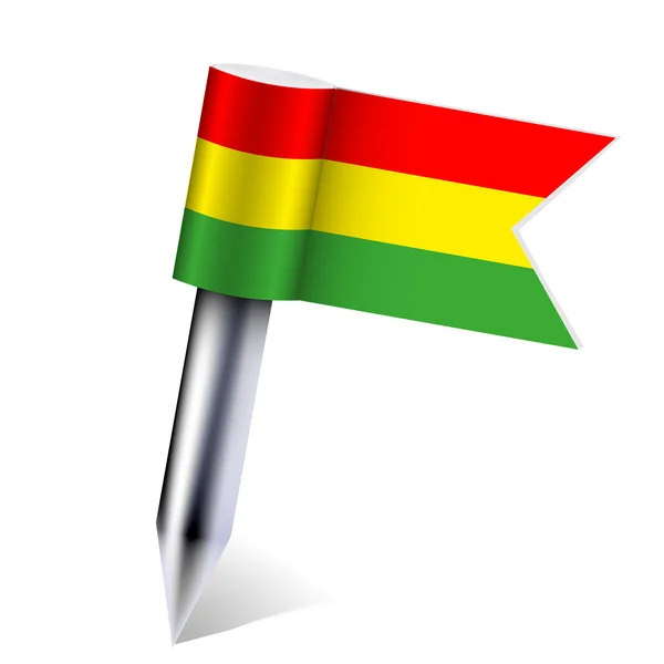 Vetor Bolívia bandeira do país isolado em branco. Eps10 —  Vetores de Stock