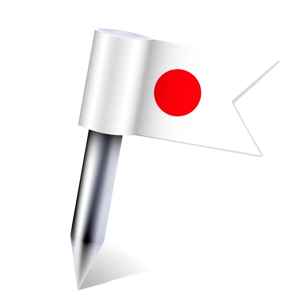 Διανυσματικά Ιαπωνία χώρα σημαίας απομονώνονται σε λευκό. eps10 — Διανυσματικό Αρχείο