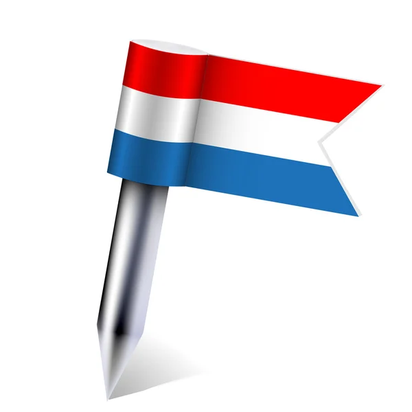 Bendera negara Belanda vektor diisolasi dengan warna putih. Eps10 - Stok Vektor