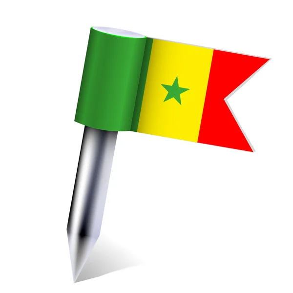 Vetor Senegal bandeira do país isolado em branco. Eps10 —  Vetores de Stock