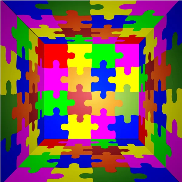 Vector puzzel abstracte achtergrond. eps10 — Stockvector