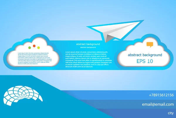 Vector cloud abstract background. Web design element. Eps10 — Stockový vektor
