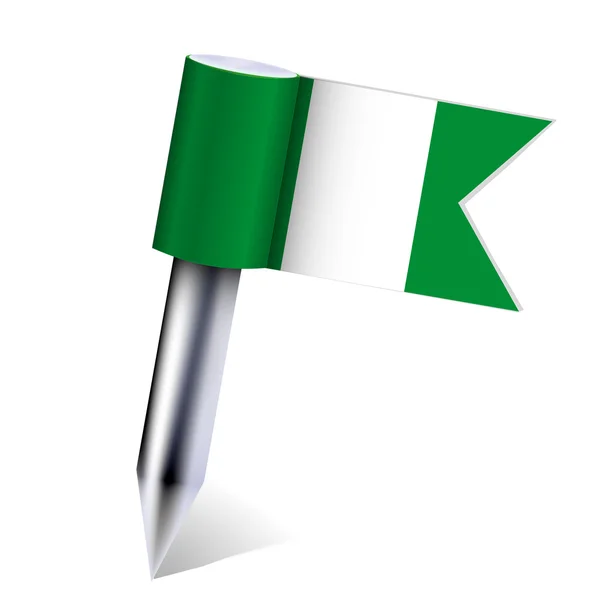Vektor nigeria land flagga isolerade på vitt. eps10 — Stock vektor