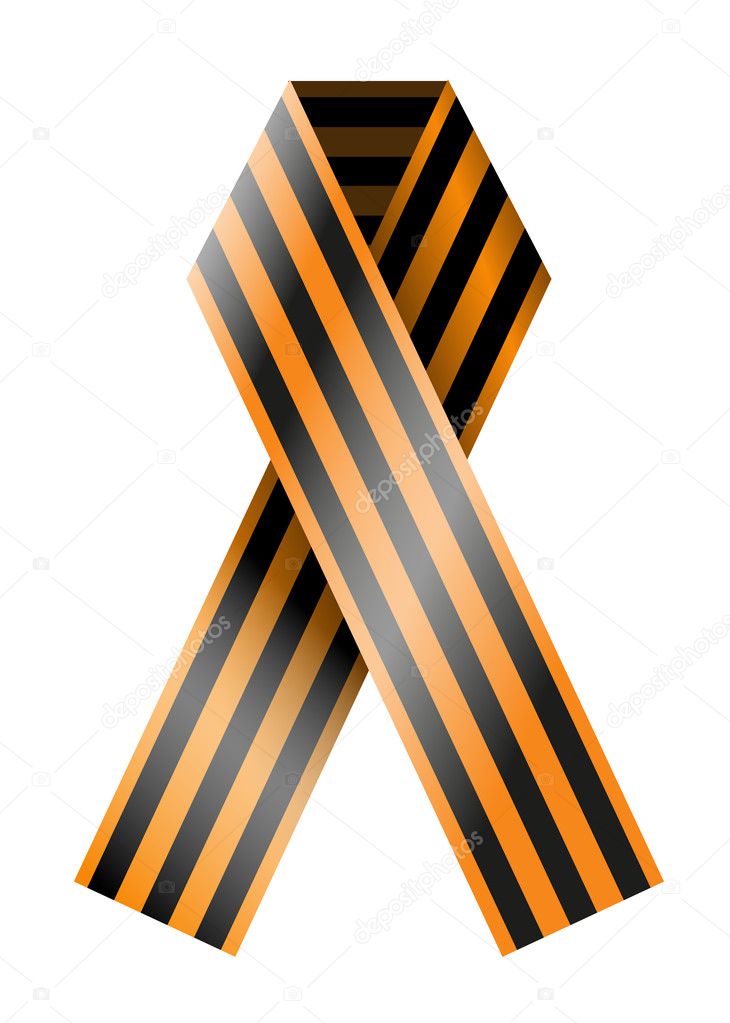 Vector St. George Ribbon isolated on white. Eps10