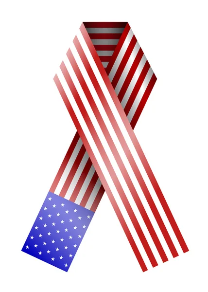 Vector 4th of july ribbon isolated on white. eps10 — Stock Vector