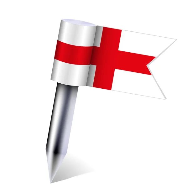 Bandiera nazionale inglese vettoriale isolata su bianco. Eps10 — Vettoriale Stock