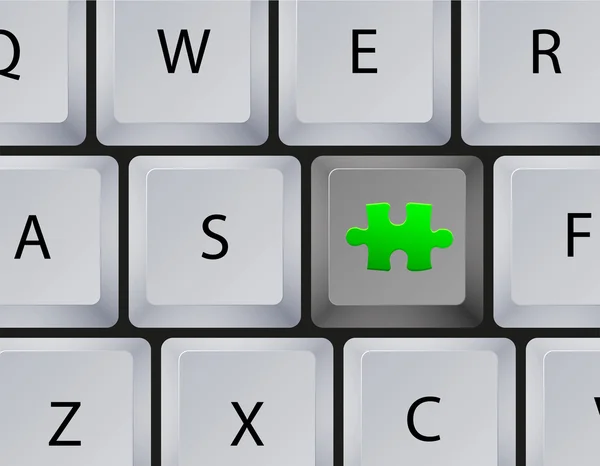 Bulmaca düğmesi ile vektör klavye. eps10 — Stok Vektör