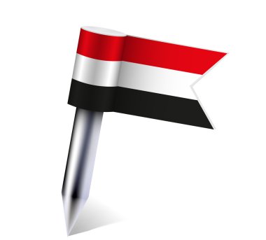 Vector Yemen flag isolated on white. Eps10 clipart